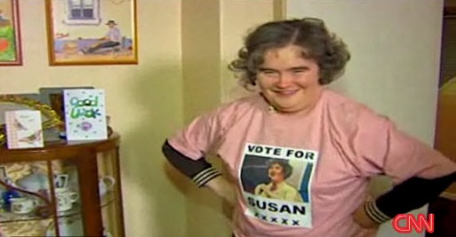 Click to see video of Susan Boyle having fun.